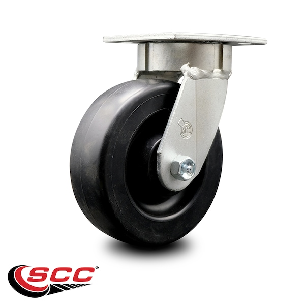 6 Inch Kingpinless Polyolefin Wheel Swivel Top Plate Caster